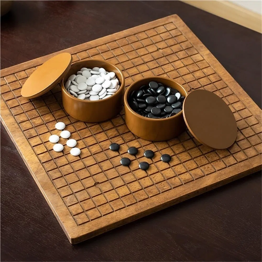 Set da Gioco Gomoku in Legno Massiccio con 360 pedine acriliche, Gioco da Tavolo strategico Classico per Uso Domestico o in Club, 40 * 40 cm