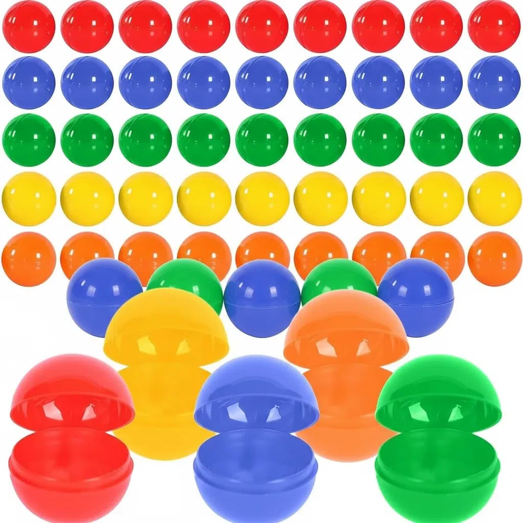 Palline da Gioco della Lotteria, 50 pezzi Palline della Lotteria 3 cm Palline di plastica divisibili Palline cave per lotteria, feste, attività, estrazioni a sorte, 5 colori