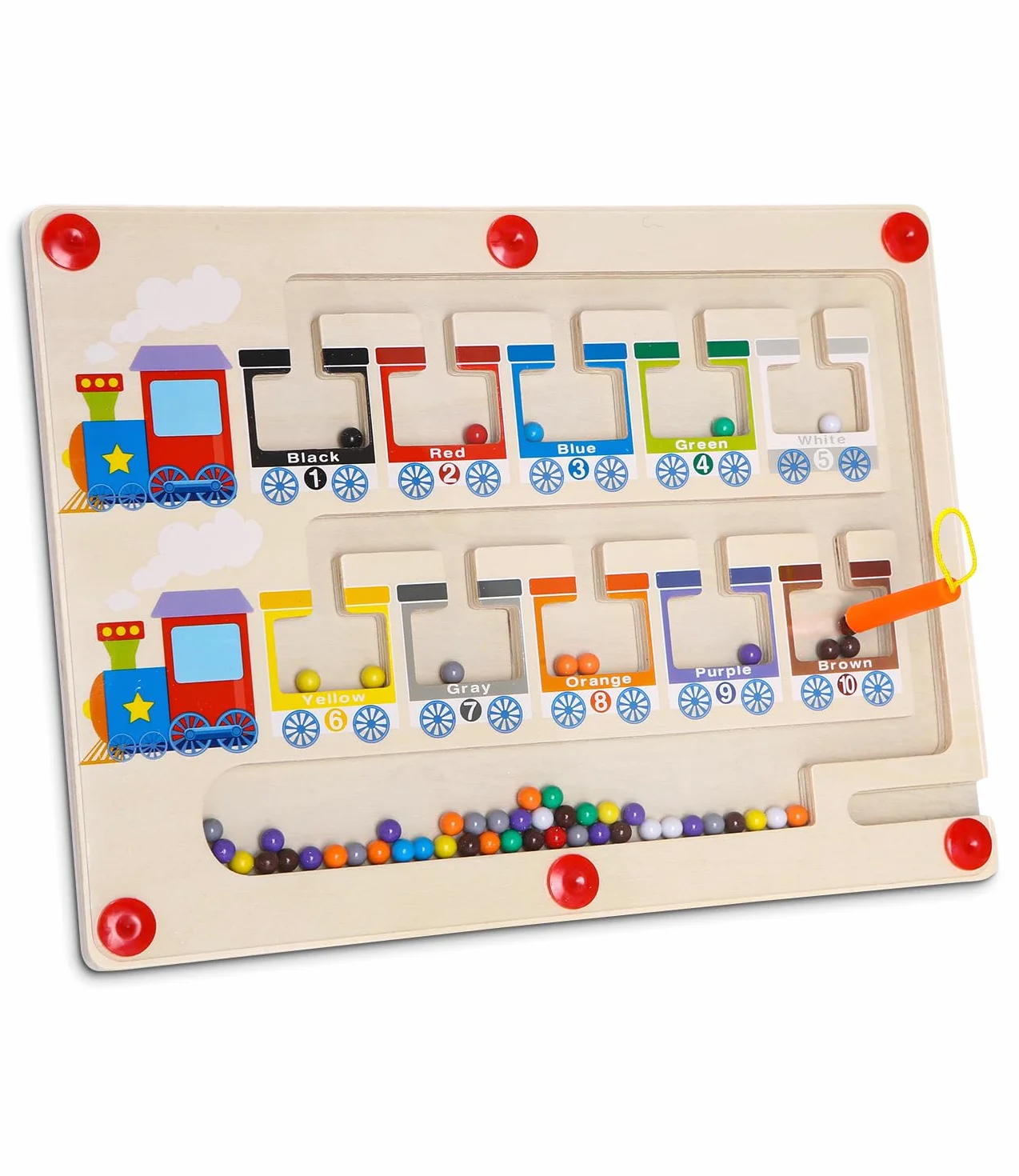 Gioco Magnetico Labirinto Giocattolo,Giochi Montessori,Labirinto Magnetico Colori e Numeri Giocattoli Gioco,3 4 5 6 7 Anni Giocattolo Magnetico Bambini Come Regalo per Ragazze e Ragazzi