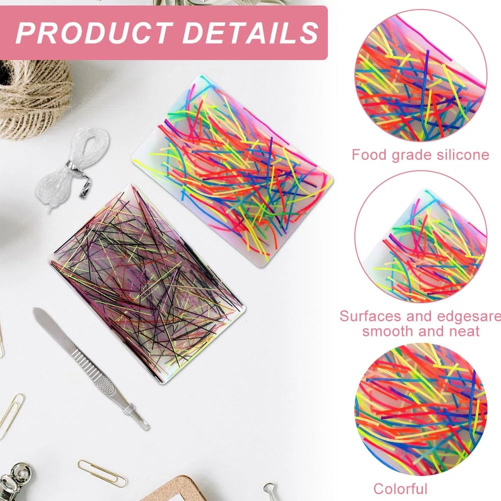2pcs Picky Pad Skin Picking, Fidget Toys con perline e pinzette, giocattoli in silicone sensoriali riutilizzabili, picking dei capelli, antistress per alleviare l'ansia, antistress