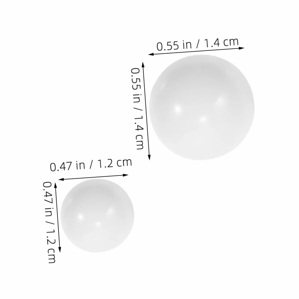Toyvian 10 Pezzi Palline da Roulette in Acrilico Bianco, Sfere Rotonde Resistenti e Versatili per Gioco da Tavolo e Serate di Gioco Ruota della Roulette