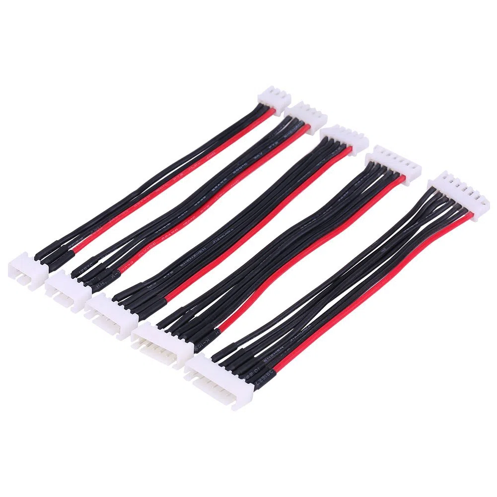 Cavo di prolunga della batteria al litio, Cavo di bilanciamento in silicone Cavo Connettore 10CM incluso 2S / 3S / 4S / 5S / 6S