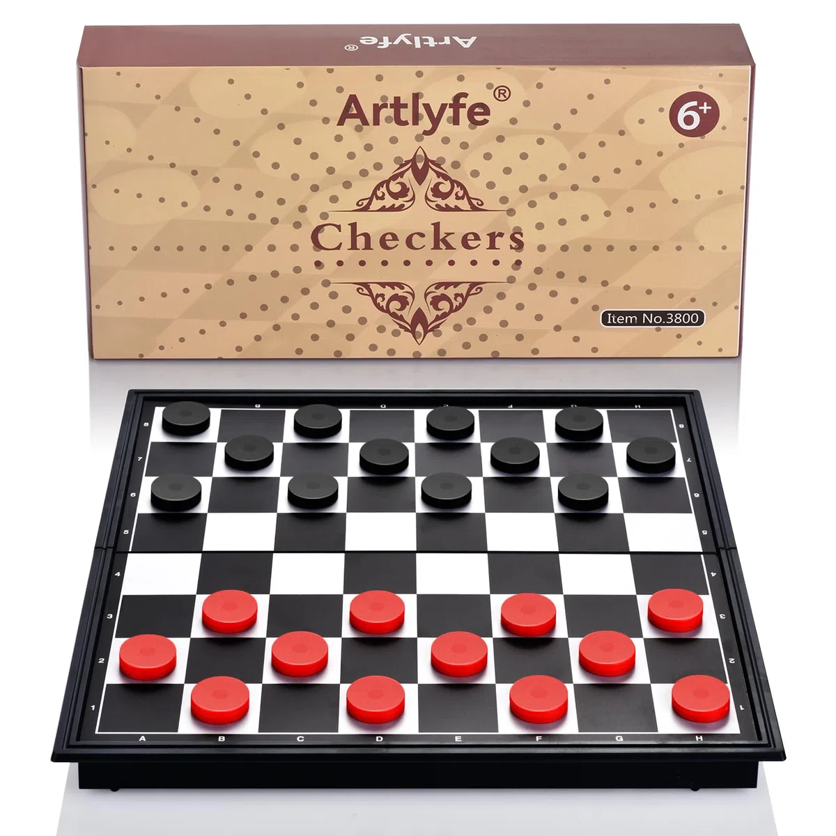 Dama Magnetica Gioco da Tavola, Set Scacchiera Magnetica Pieghevole Portatile, Adatto a Bambini e Adulti, Perfetto per Feste e Viaggi