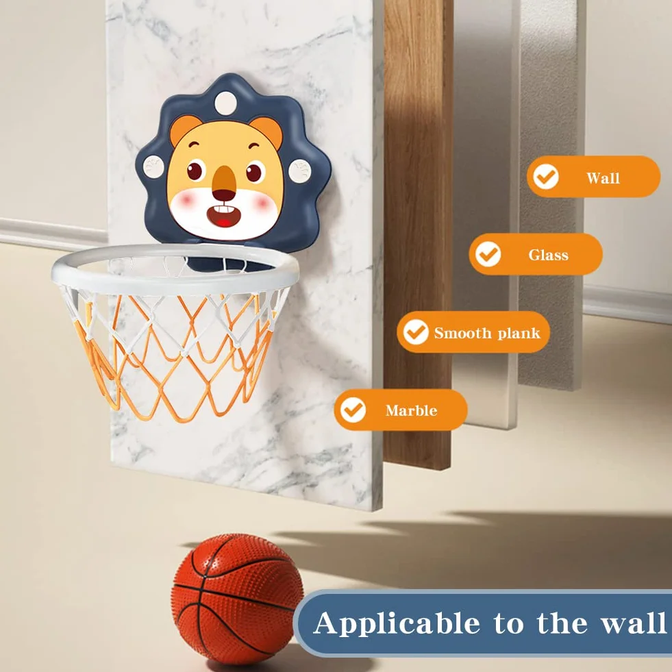 Mini Canestro Basket per Bambini, Canestrini da Camera con Basket e Pompa, Regali per Bambini dai 3 Anni in Su