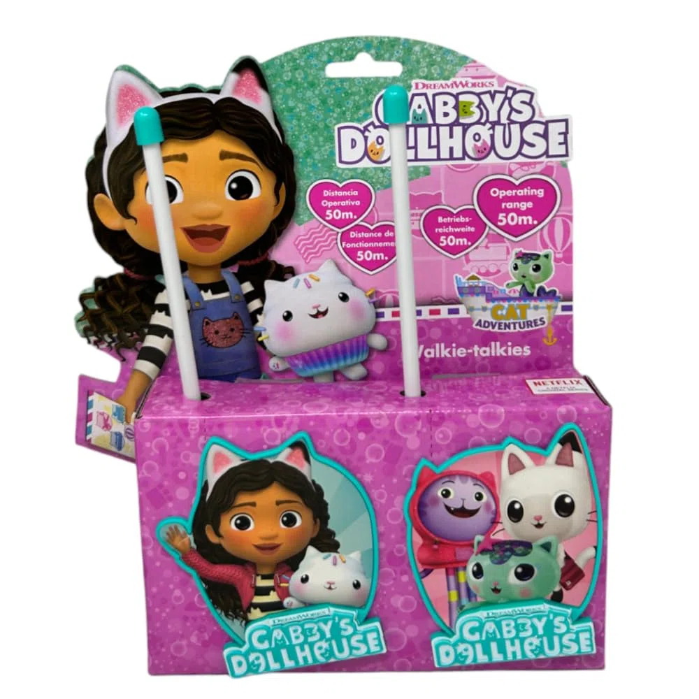 Walkie talkie Gabby's Dollhouse set 2 radiotrasmittenti gioco per bambini