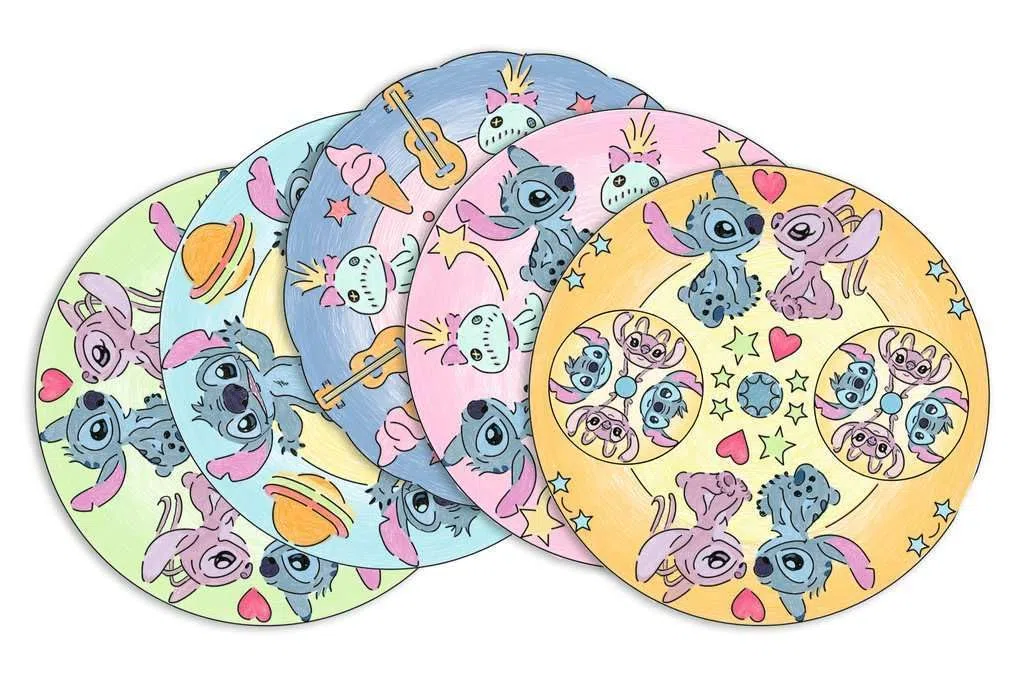 Ravensburger 12028015 - Mandala Designer Midi Disney Stitch - set di disegni creativi per bambini dai 6 anni in su