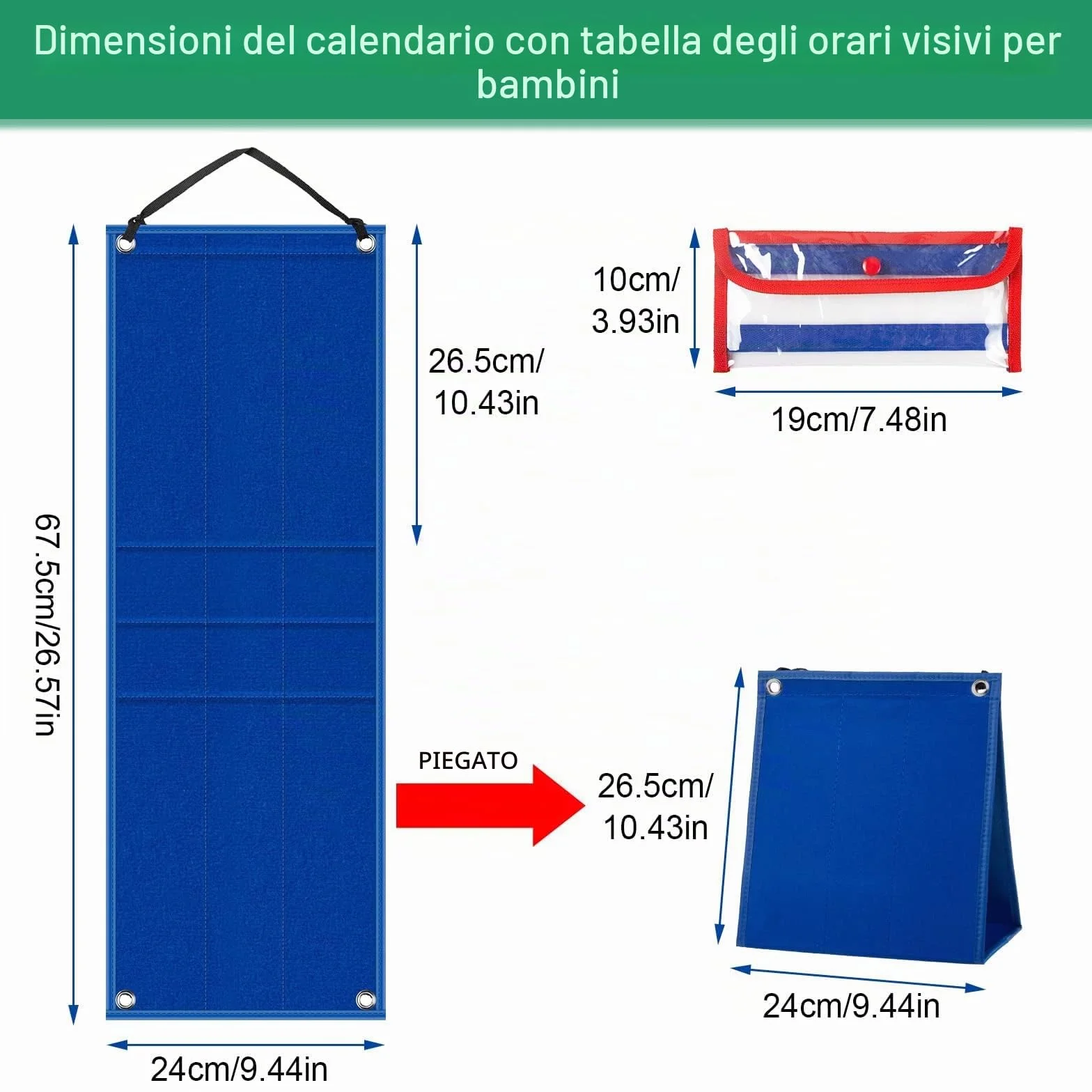 IKIGOAL Tabella del calendario della pianificazione visiva dei bambini, 2 in 1 grafico di routine quotidiana dell'autismo con 70 carte materiali