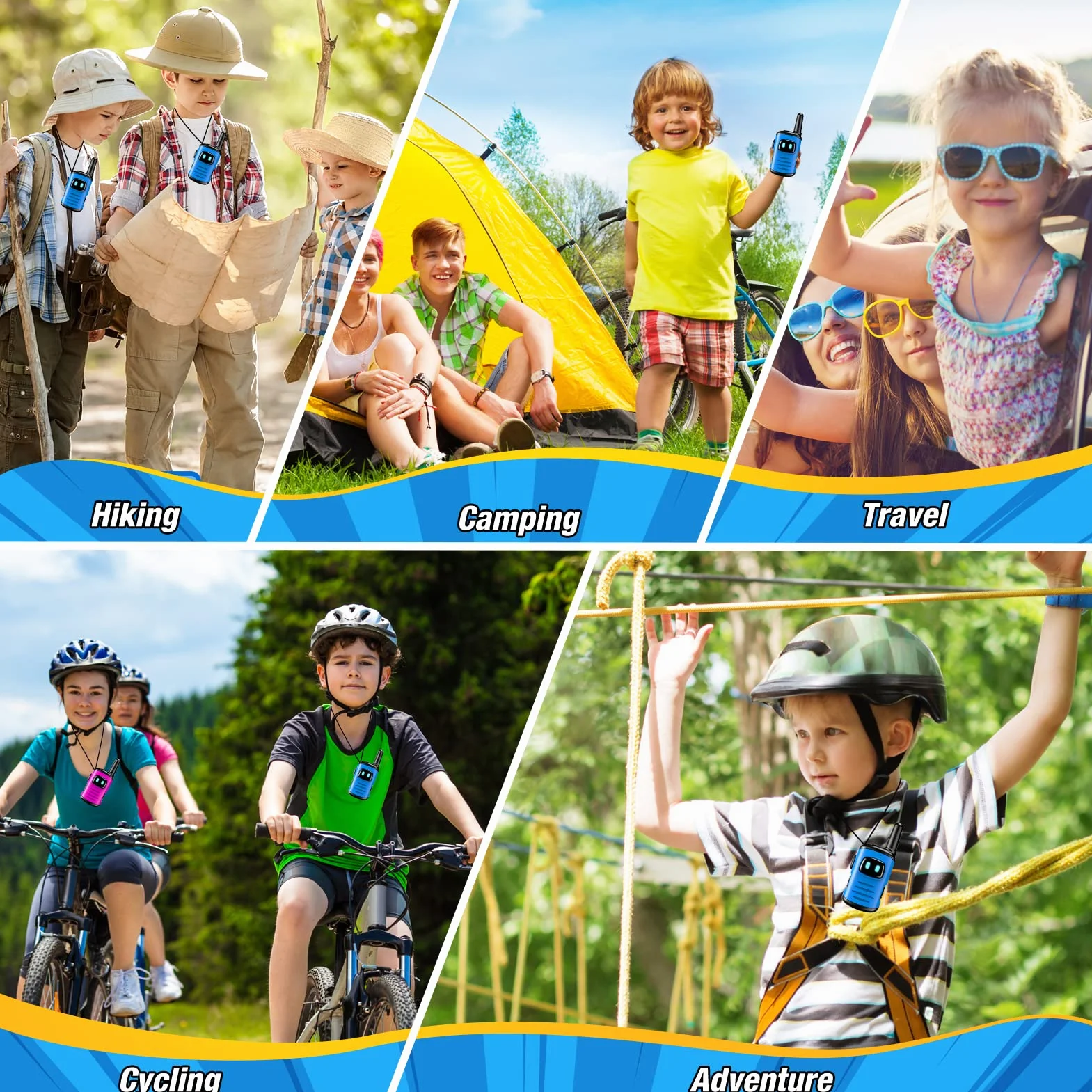 EUCOCO Giochi Bambini 3 4 5 6 7 8 Anni, Walkie-Talkie Bambini Regalo Bambino Bimbo 3-10 Anni Gioco Bambino 3-10 Anni Maschio Regali Natale Bambini Giocattoli Bambino 3-10 Anni Giochi da Esterno