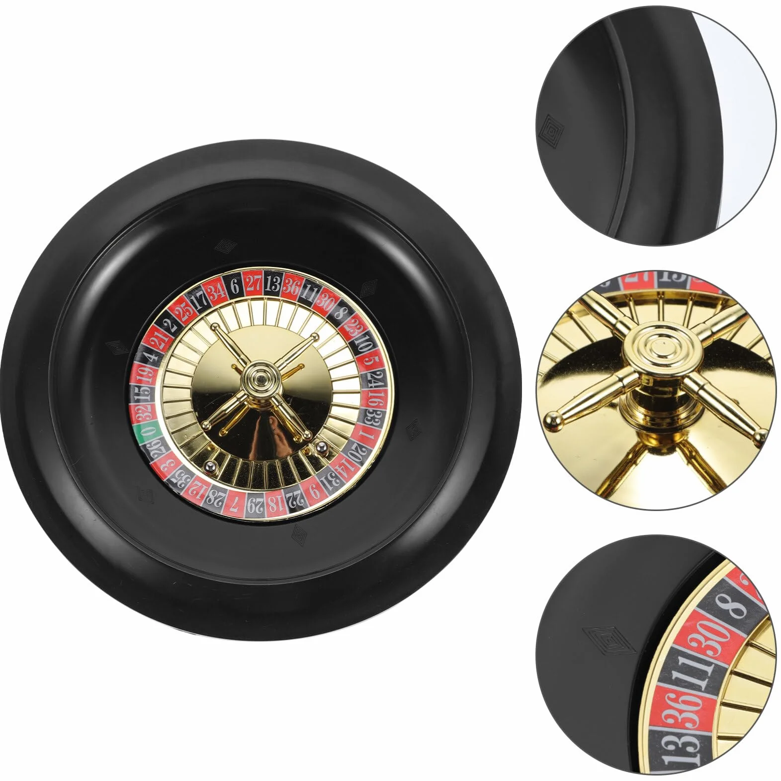 Ifundom Ruota della Roulette da 10 Pollici - Gioco da Poker da Tavolo Russo Rotante in Plastica - Prop per Feste