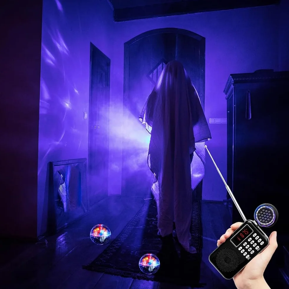 Spirit Box Kit Attrezzature con 2 LED Cat Ball 1 Spirit Box Altoparlante Paranormale Attrezzature Kit Ufficio Esterno