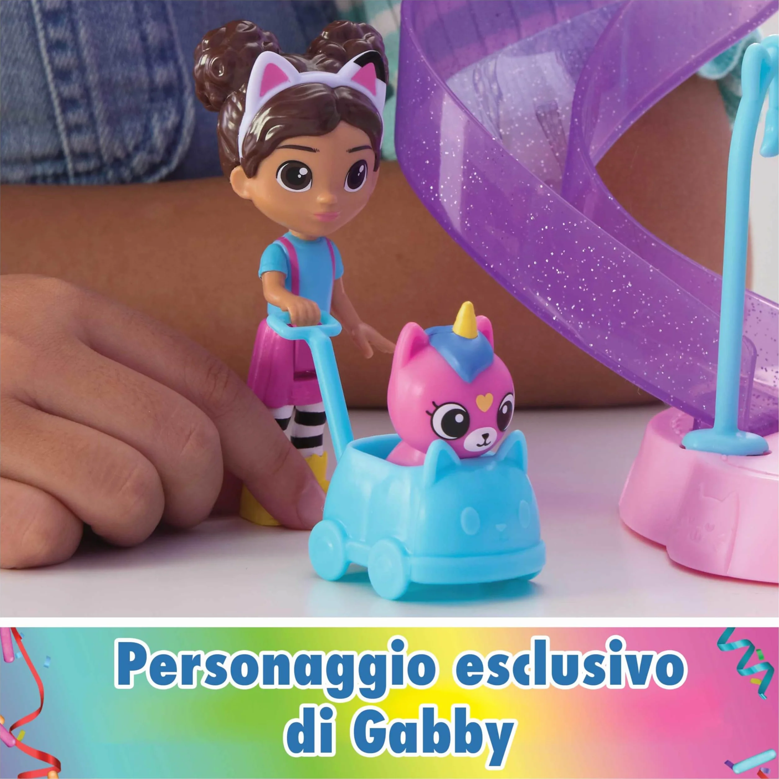 Gabby's Dollhouse, Stanza dei Giochi dell'Asilo Gatto-Orecchio, Set di Gioco da 17 Pezzi con 4 Personaggi e Mobili per la Casa delle Bambole, Giocattoli per Bambine e Bambini, 3+ Anni