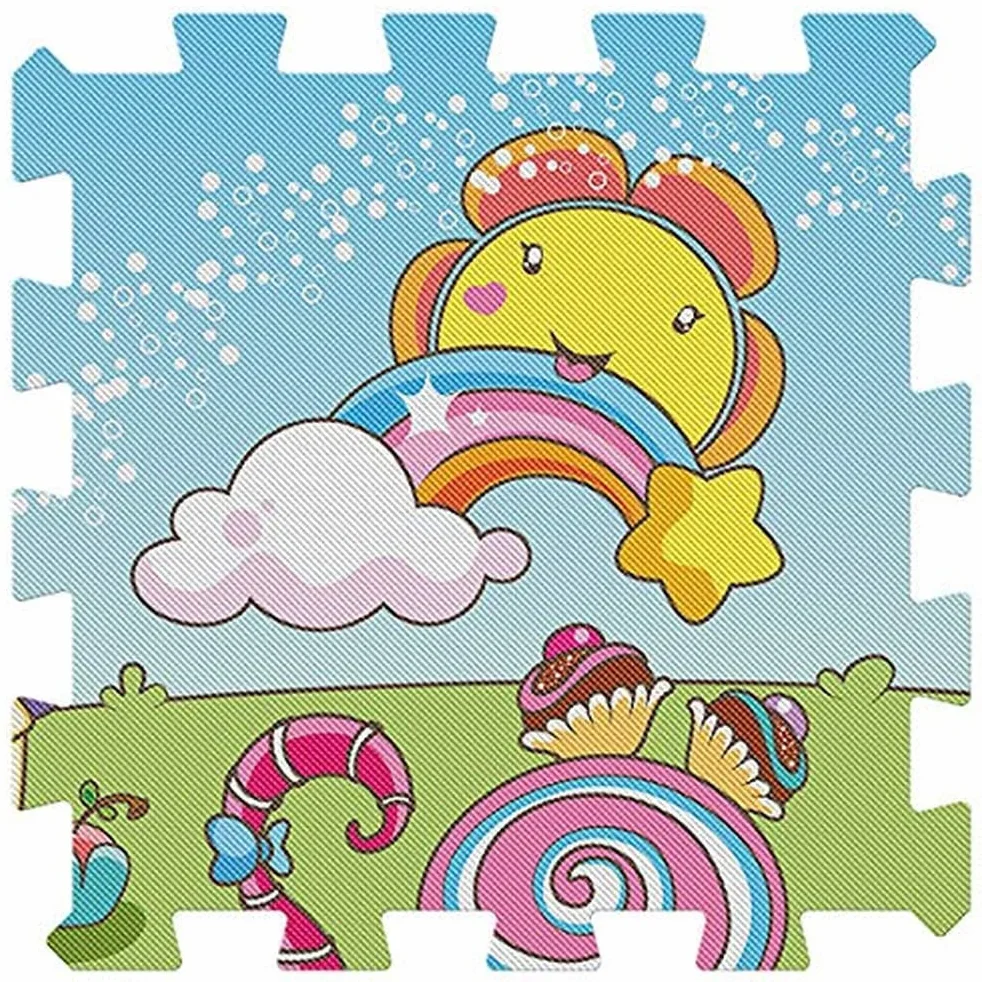 Chicco 7164 Tappeto Puzzle, Caramelle