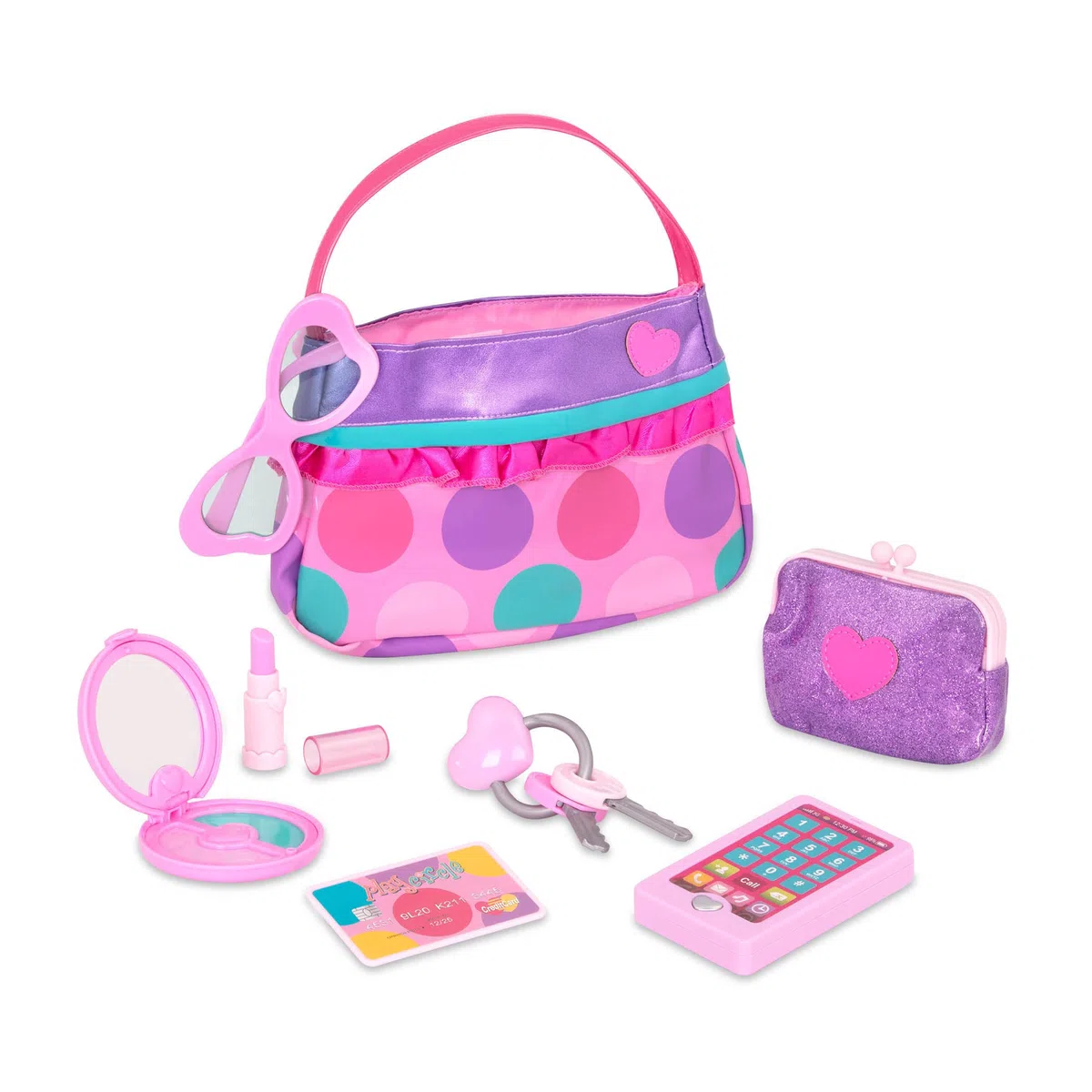 Battat - Set di borse da principessa - Set di trucco e bellezza per bambini - Vestire gli accessori di moda - Gioco di finzione - Giocattolo per bambini - 3 anni +