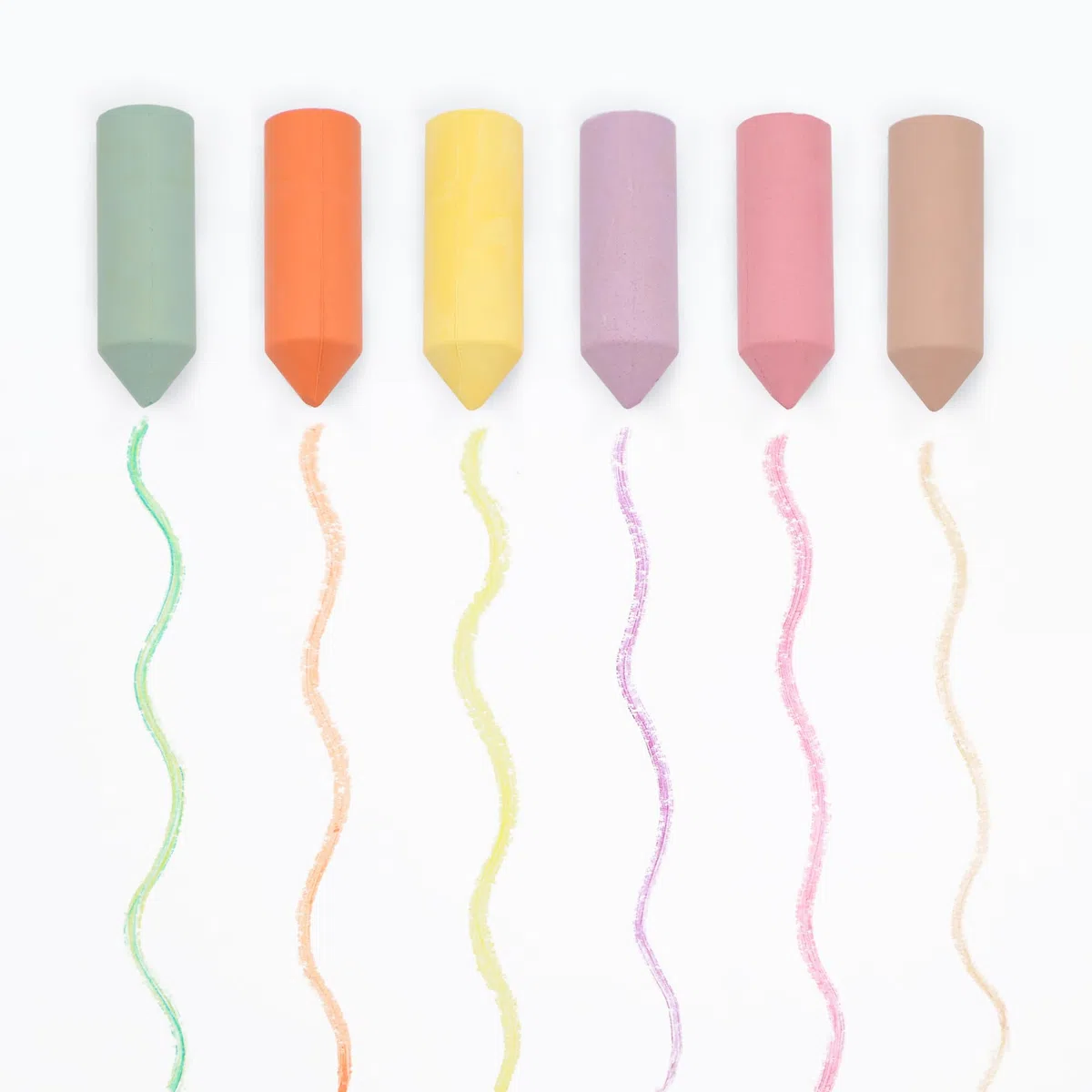 Lulubug Pastelli a cera di soia a partire da 1 anno | atossici, infrangibili, vegani ed ergonomici | tonalità pastello, 100% pittura a cera naturale per bambini | senza additivi inutili e sostenibili