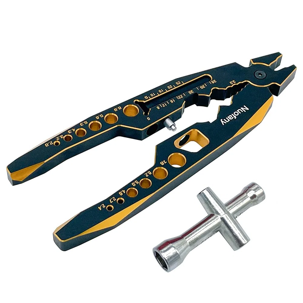 Pinze per ammortizzatori Nuofan RC 4 in 1 multi-funzione e strumenti per chiave a rotella da 1/10 per 1/8 1/10 Traxxas HSP Arm ARMA ASSIAL Losi Redcat RC Cars Trucks Rock Crawlers
