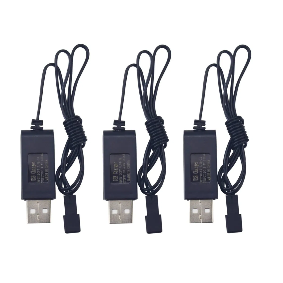 3pcs 4.8V JST-2P Plug Cavo di ricarica USB per giocattoli elettrici telecomandati Escavatori auto camion veicoli da costruzione RC auto Caricabatteria