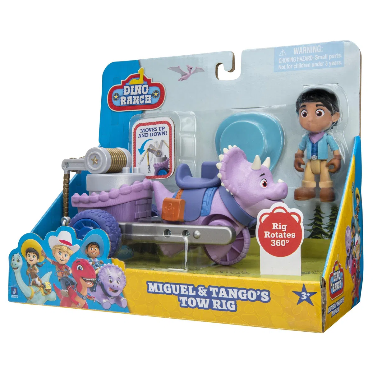Giochi Preziosi Dino Ranch Miguel & Tango, Veicolo con Dinosauro e Personaggio Alto Circa 7.5 cm, Come Visto in TV, per Bambini a Partire dai 3 Anni, DNA03300