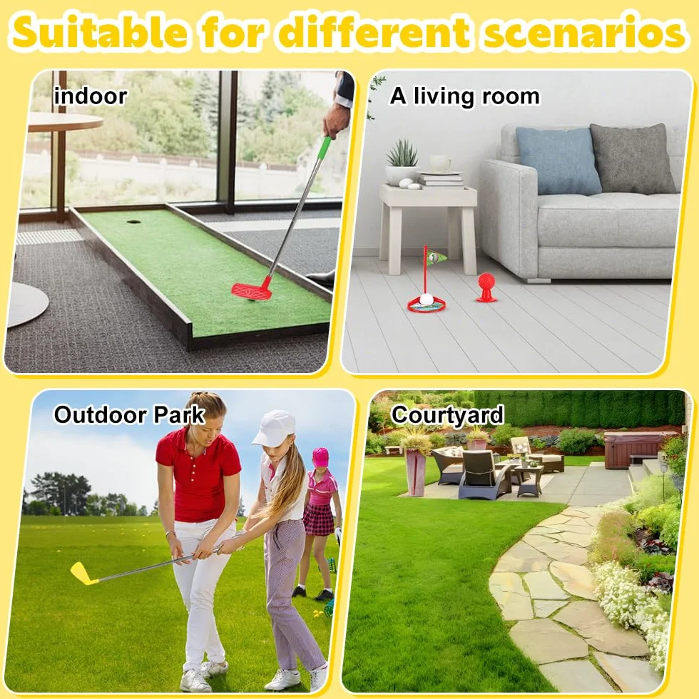 Set da Golf per Bambini,12Pcs Mini Golf,Mini Golfes Giocattolo con Albero da Golfs Retrattile,Battle Golfs,Giocattoli Sportivi Indoor Outdoor,Regali per Ragazzi Ragazze