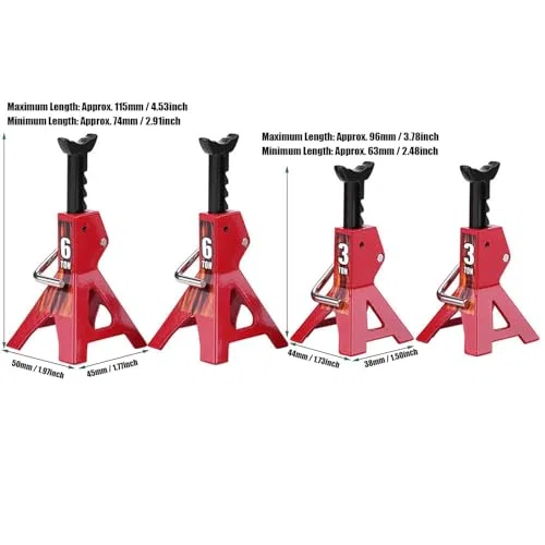 Akozon Metallo 6 TON, Jack Stand per D90 Axial Bluetooth Fire Alarm 3 Simulation Vehicle Bodies Scale Accessori Operati 12vdc 24v Wraith SCX10 1 10 RC Crawler Car Giocattoli di Simulazione