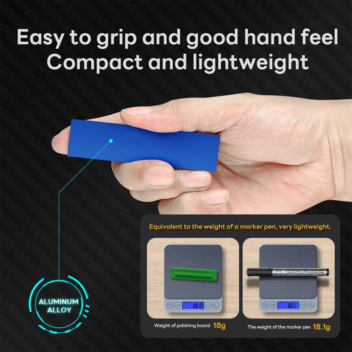 stedi Metal Sanding Sticks 4 pezzi, Hobby Model Tools for Gundam, Scale Military Model, 3D Resin Parts, Wood, Perfect for Sanding Small Areas, Blue