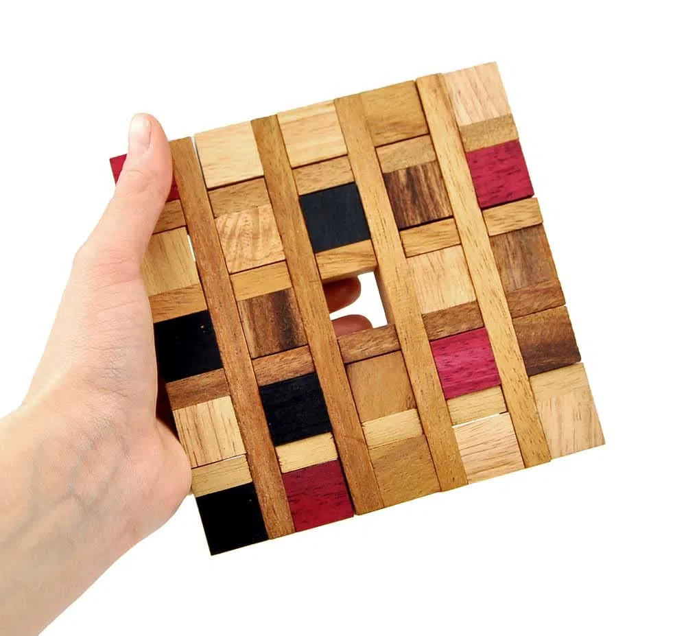 Logica Giochi art. Parquet - Rompicapo in Legno ad Incastro - Difficoltà 4/6 Estremo - Collezione Leonardo