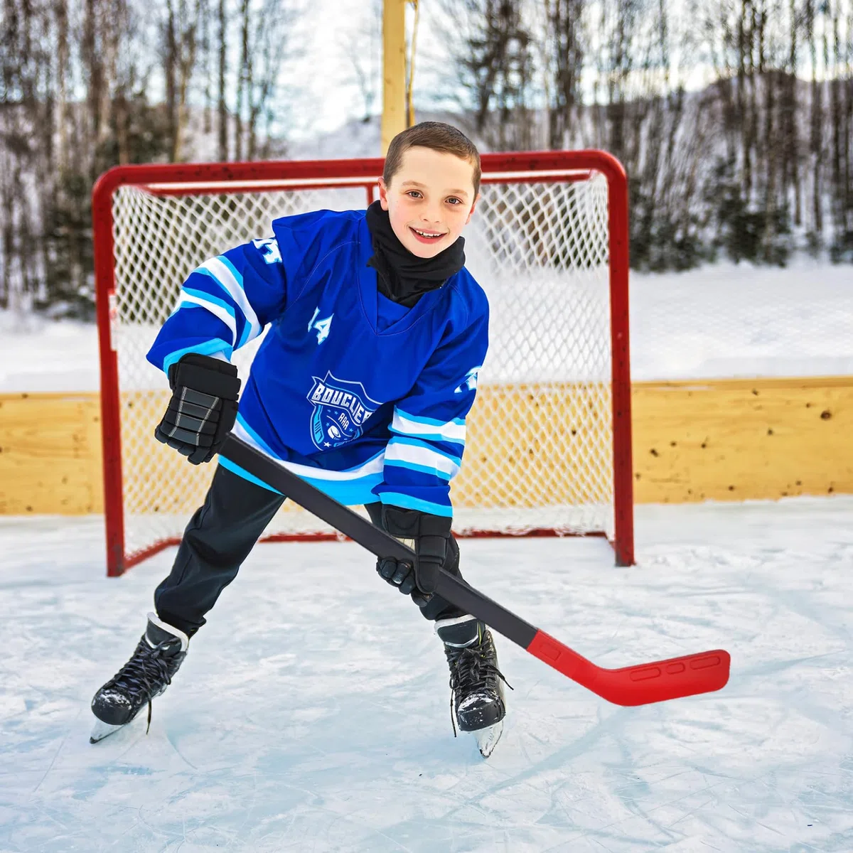 Set da Hockey per Bambini in PP, 2 Bastoncini e 2 Palline, per allenamenti e Giochi Indoor/Outdoor