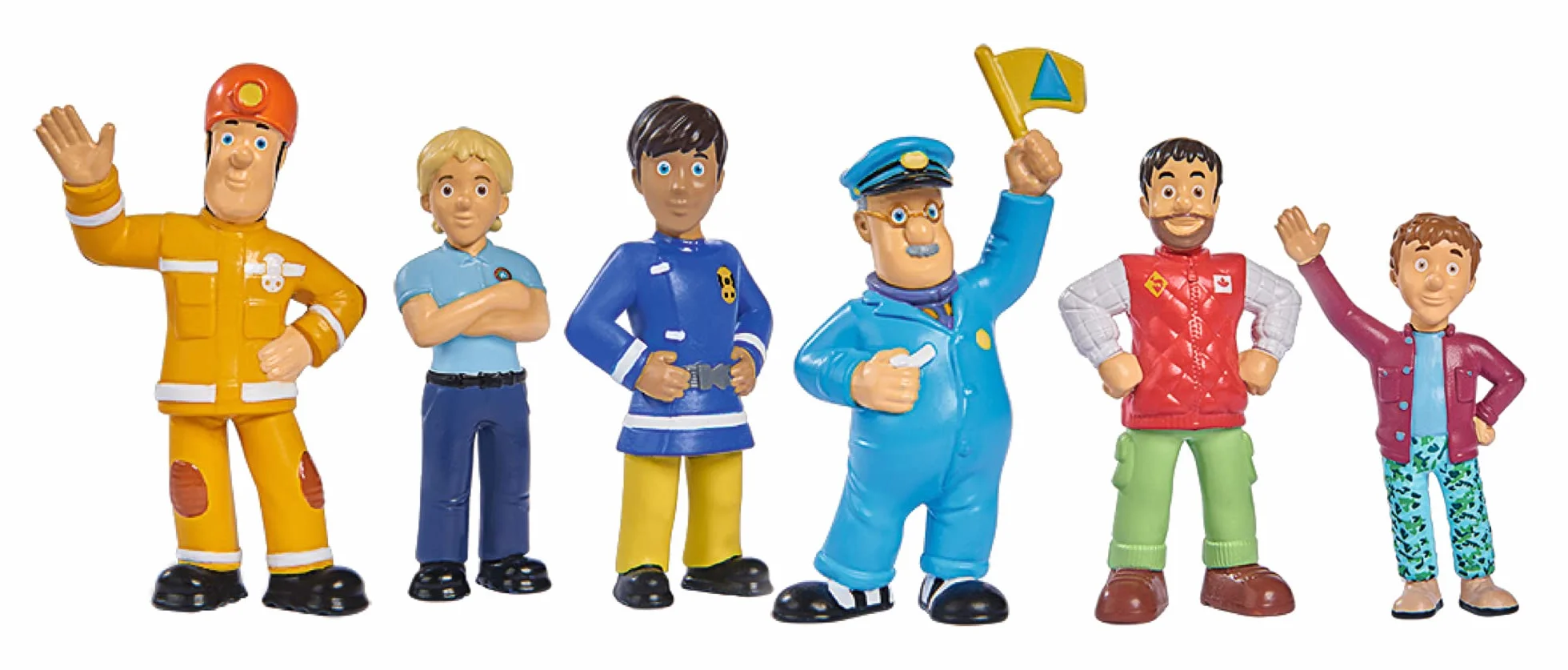 Simba 109252538 - Set di 6 personaggi Sam pompiere assortiti, disponibile solo una versione da 5 a 7 cm, a partire dai 3 anni in su