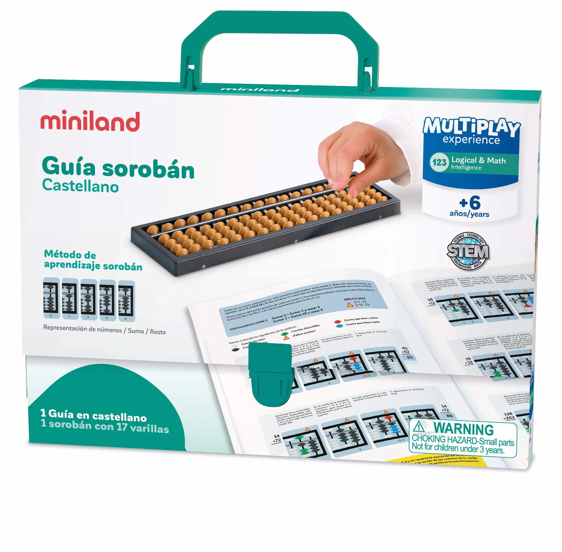 Miniland Miniland95084 - Abaco Giapponese Soroban Guide, Multicolore