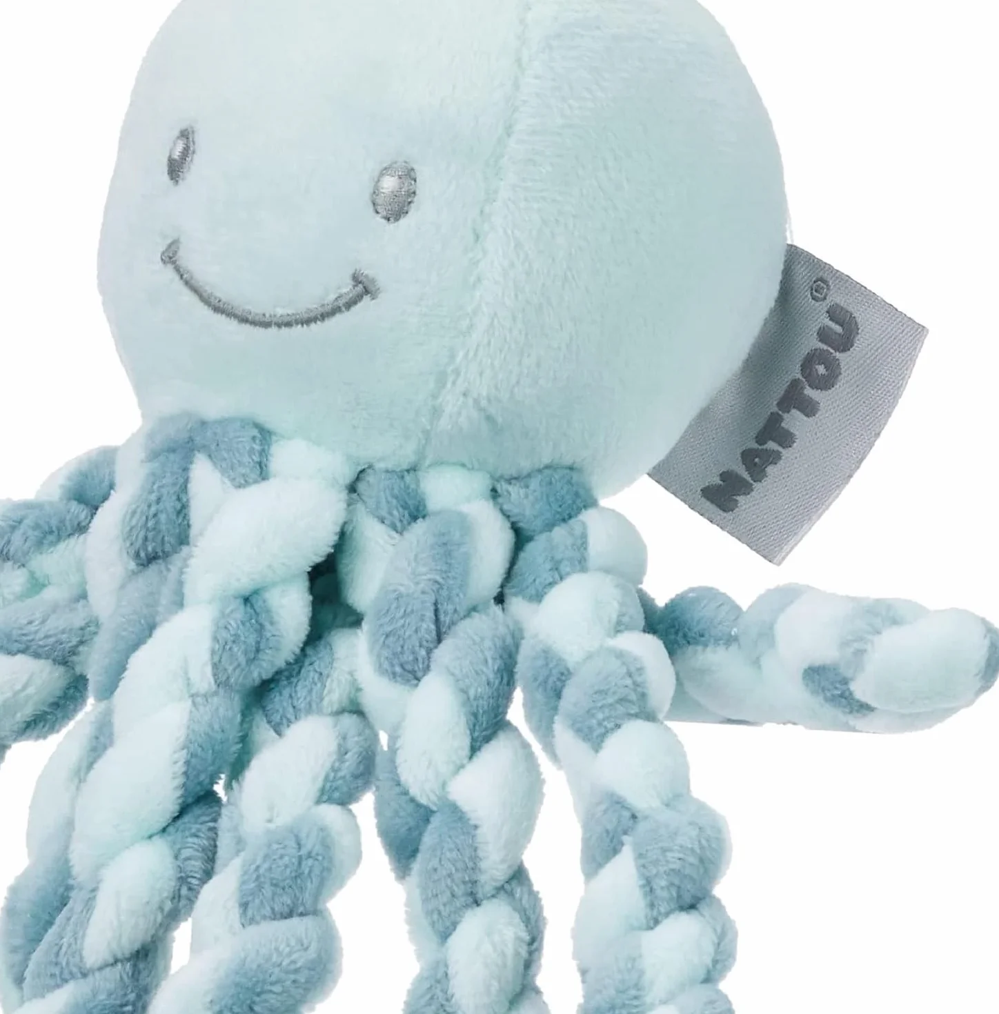 Nattou Peluche Polpo, Per neonati e bimbi prematuri, 23 cm, Verde menta, 878746
