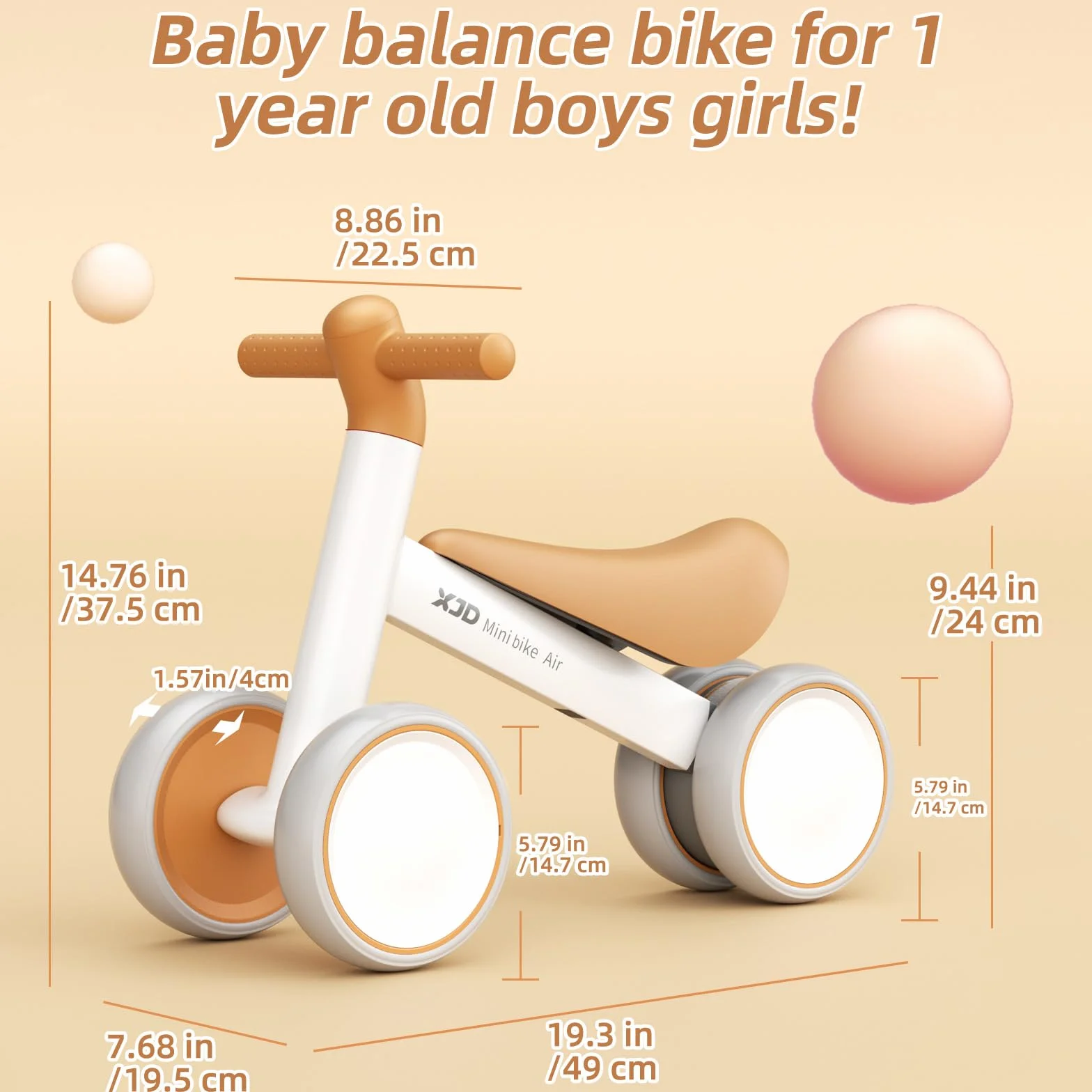 XJD bici da corsa da 1 anno giocattolo bici da corsa per 10-24 mesi bambino apprendimento bici mini con 4 ruote Toddler bici senza pedali prima bici da corsa per il regalo