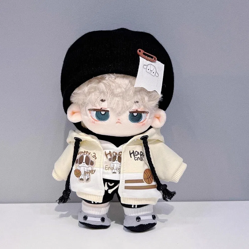 niannyyhouse Bambola di peluche, 10 cm, 15 cm, 20 cm, vestiti, cappelli, magliette, pantaloni, felpe con cappuccio, scarpe, abbigliamento sportivo per bambole (20 cm)