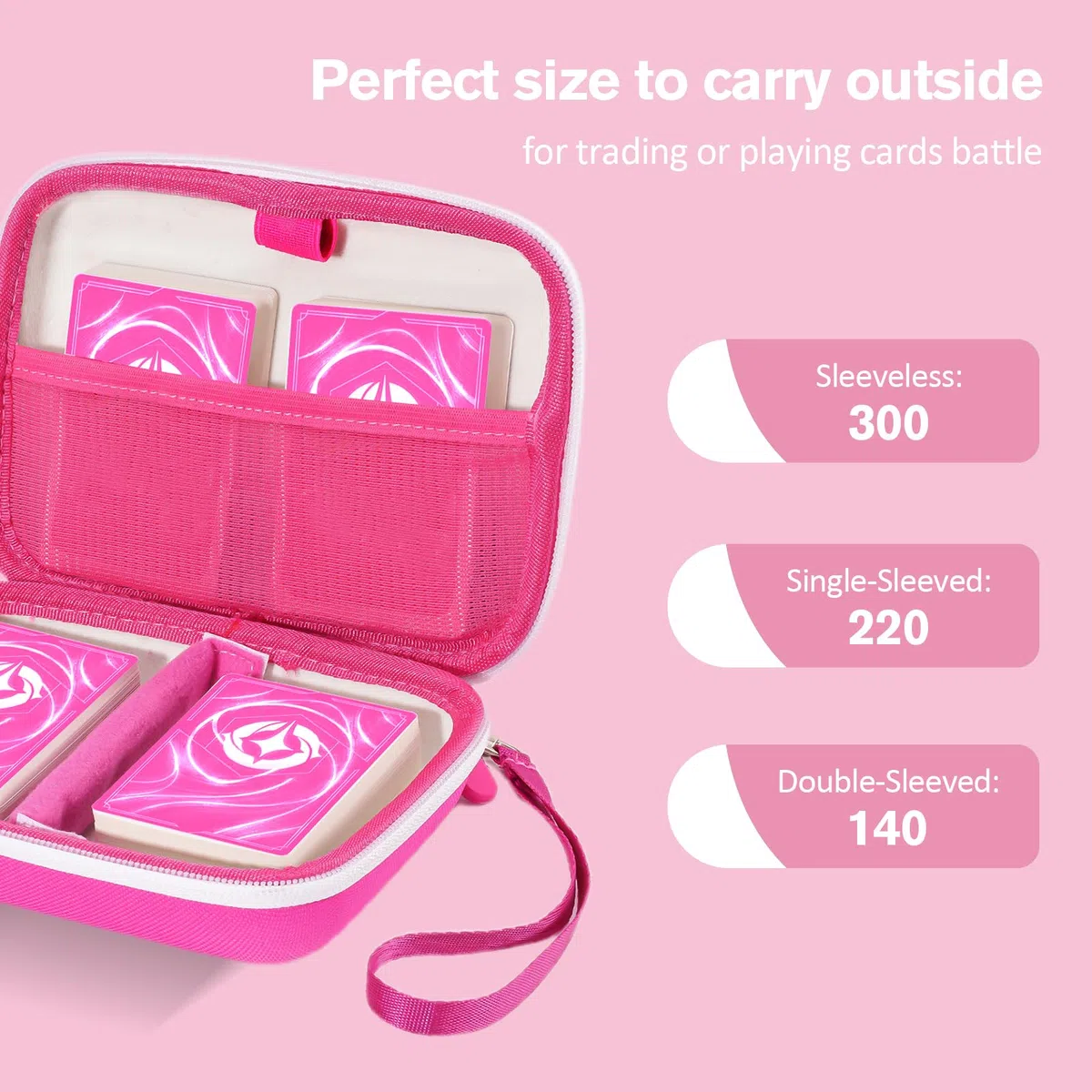ProCase Custodia per Carte da Gioco TCG, Yugioh, UNO, MTG, Scatola Porta Carte con Divisorio Rimovibile, Memorizzazione di 300 carte (Solo custodia)