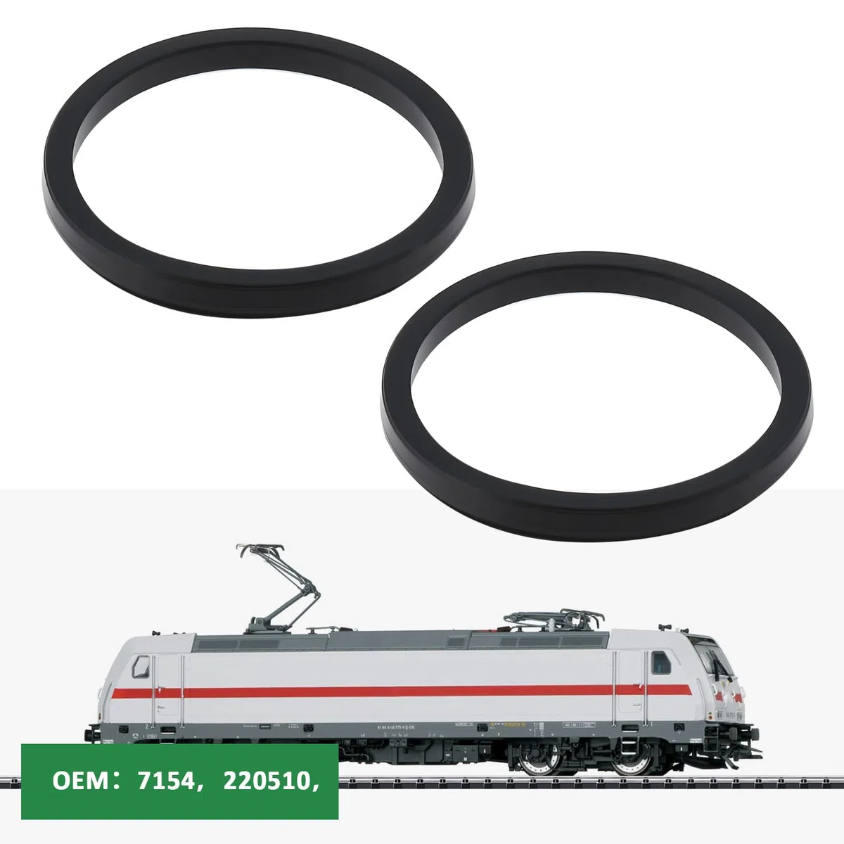 50 Pneumatici Di Trazione Da 8 Mm 7154 20510 compatibile con Märklin H0 1:87 Modelli