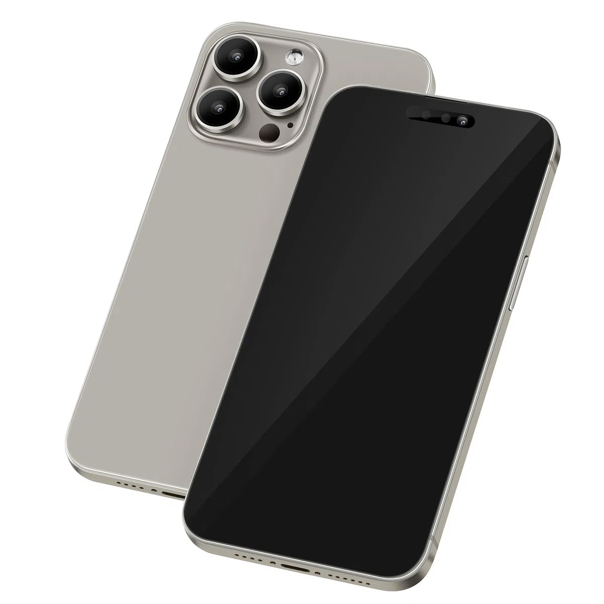 Modello di telefono falso [Senza logo] display fittizio replica non funzionante telefono giocattolo per 15 Plus/Pro/Pro max (per schermo nero 15 pro titanio)