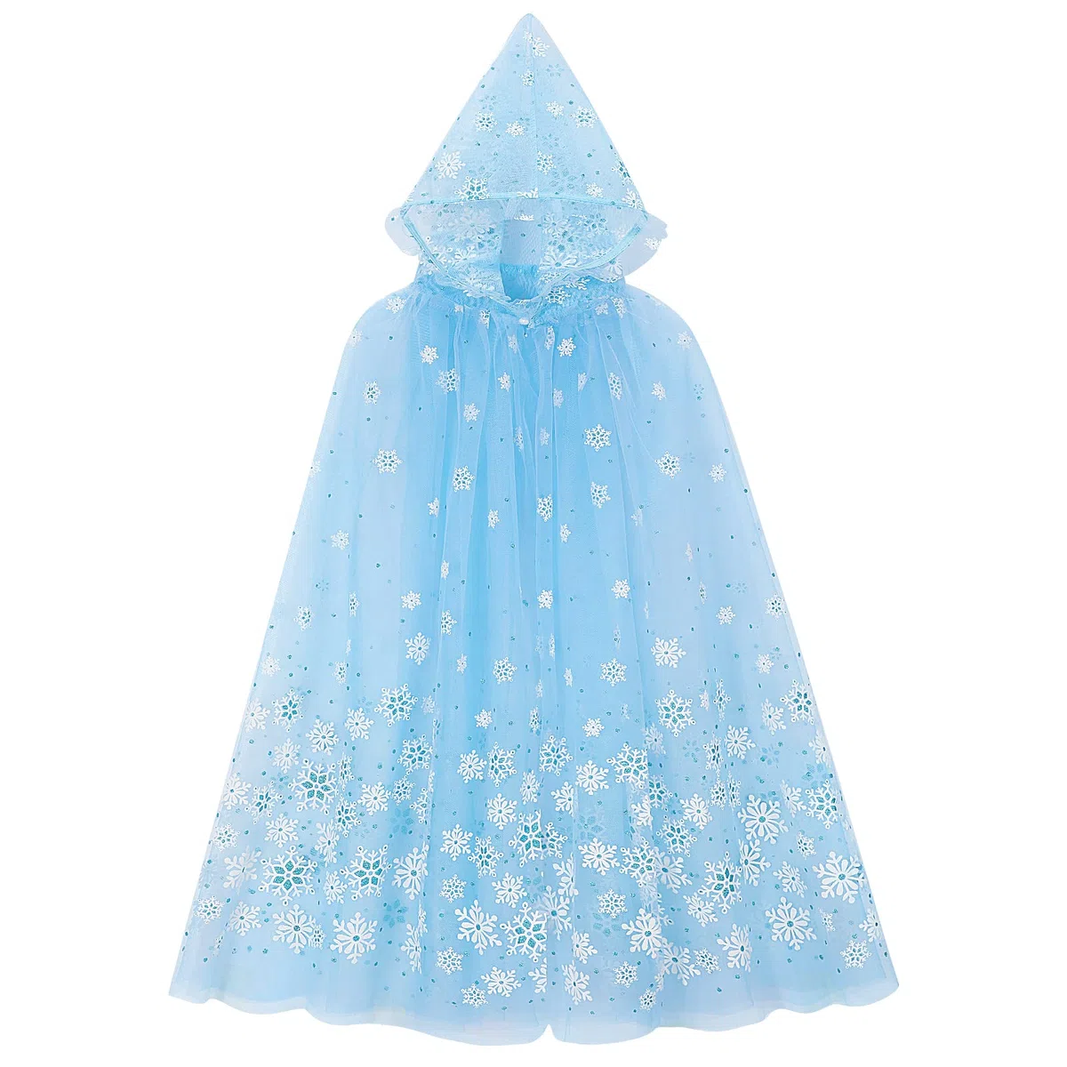 XEPST Mantello Principessa Bambina, Costume Principessa con Cappuccio, Mantello Blu Della Principessa Accessorio Scialle Cape Ragazze da Costume Carnevale Halloween Cosplay
