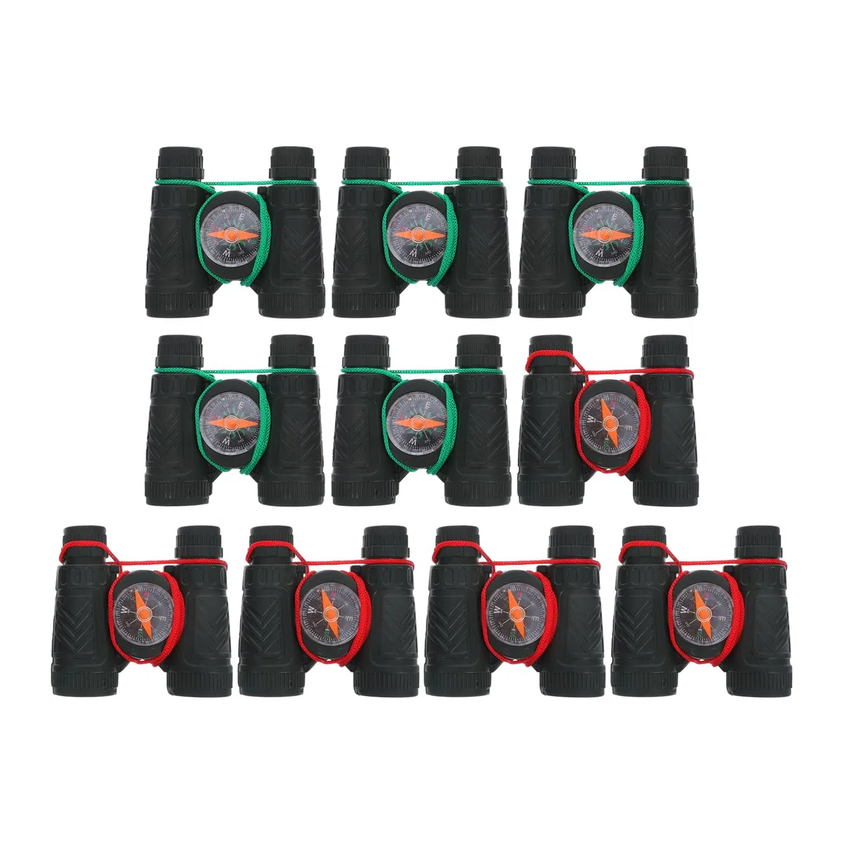 Toddmomy 10Pcs Piccola Tasca Binocolo Mini Binocolo Mini Telescopio Giocattolo Della Novità con Bussola per Le Ragazze Ragazzi Guidati Birdwatching All' aperto Nero