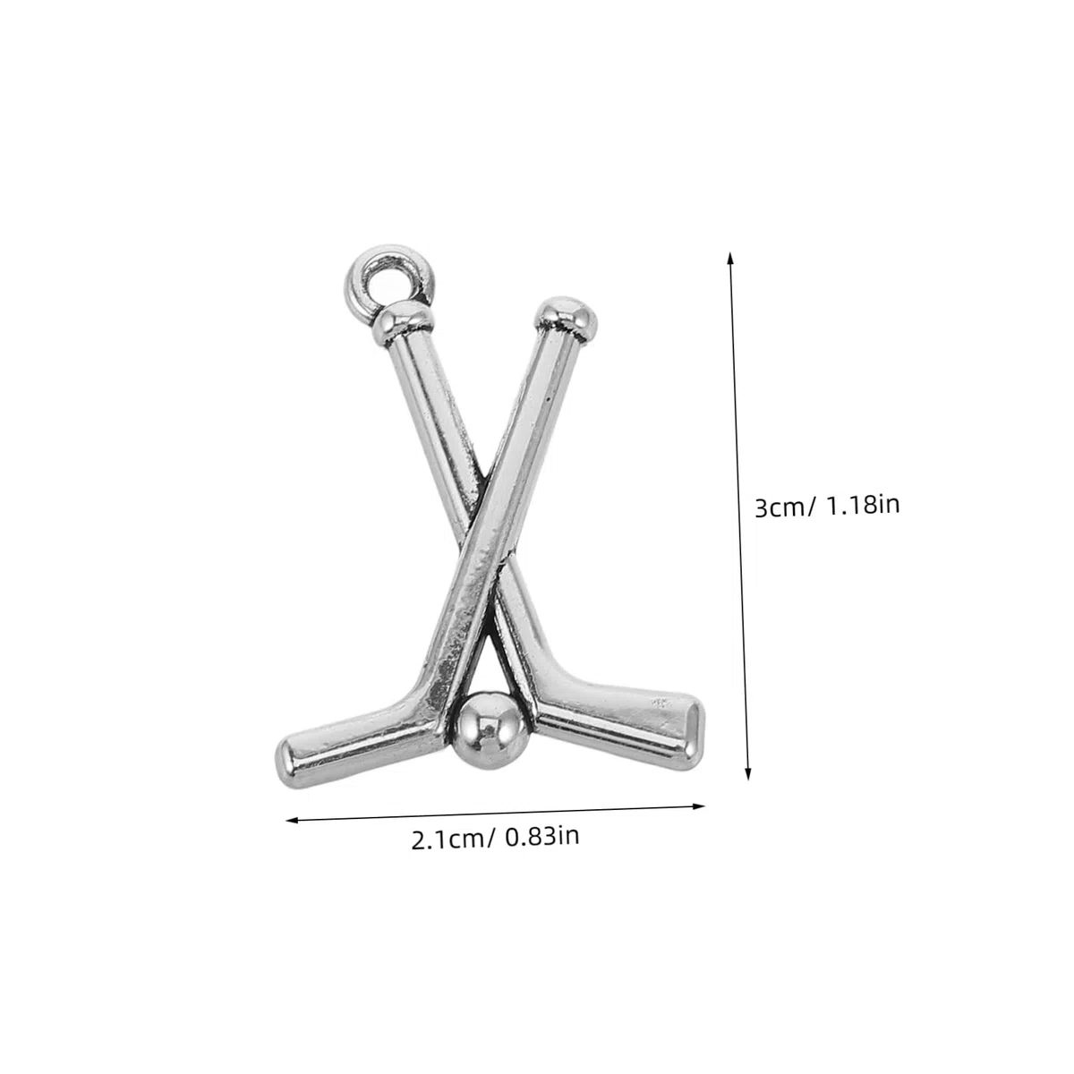 Alasum 10 Pezzi Ciondoli Stile Retrò Hockey Argento Antico in Lega di Zinco, Accessori Versatili e Resistenti per Collane e Bomboniere Sportive da Hockey