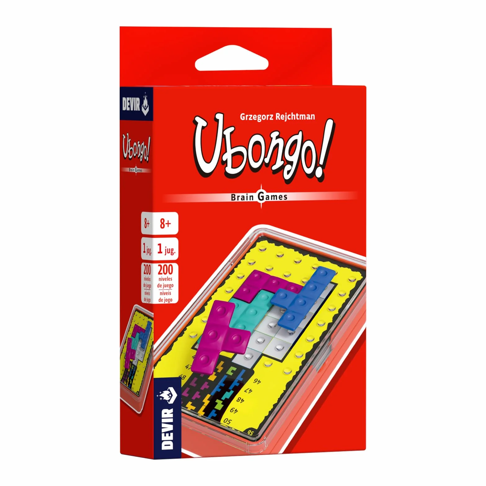 Devir - Ubongo Brain Games, Gioco di Ingegno, Gioco da Tavolo da Solitario e da Viaggio, per Tutti i Pubblici a partire da 8 Anni (BGUBOBPS)