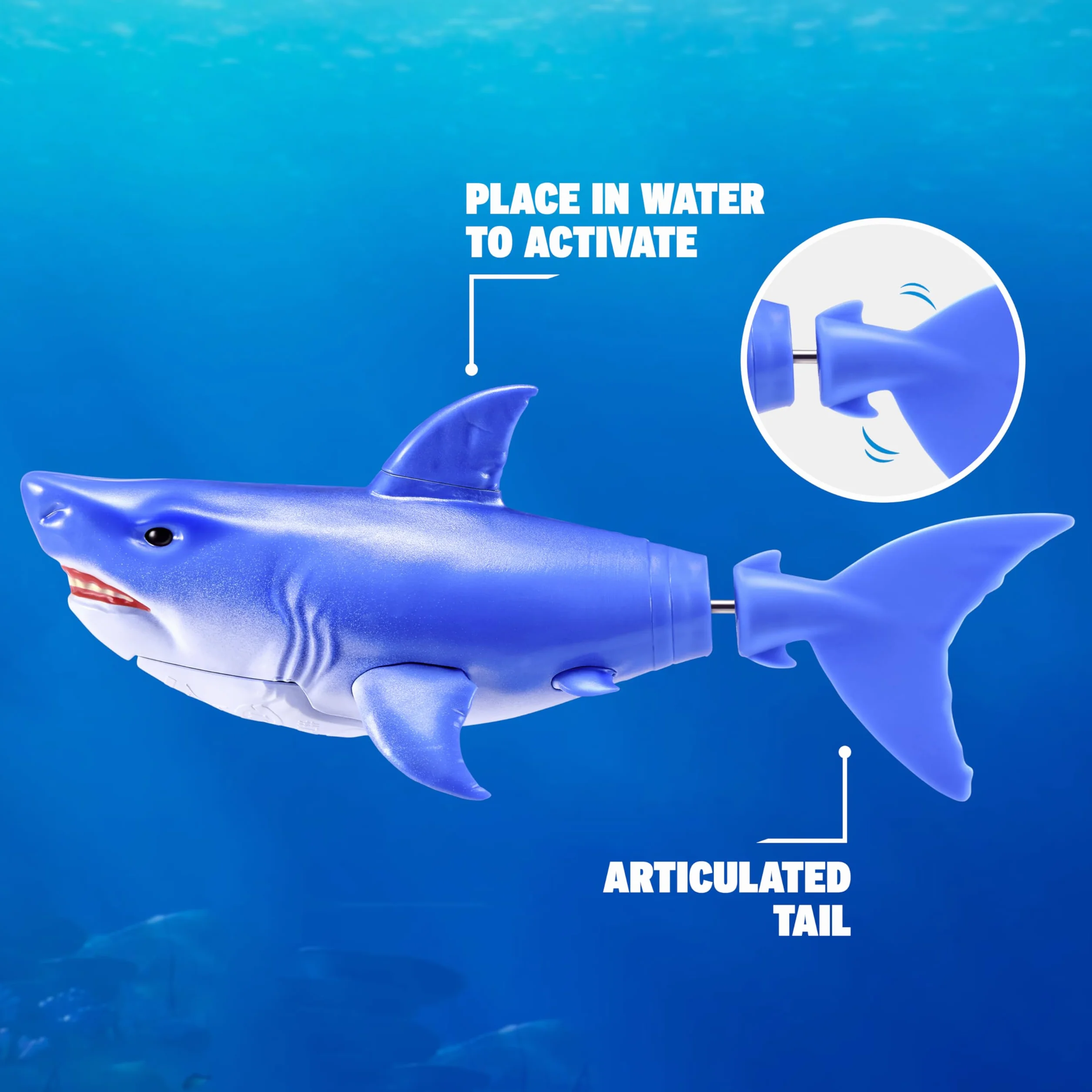 ZURU Robo Alive Water Activated Shark Confezione da 2 (Blue) Giocattolo Robotico da Bagno