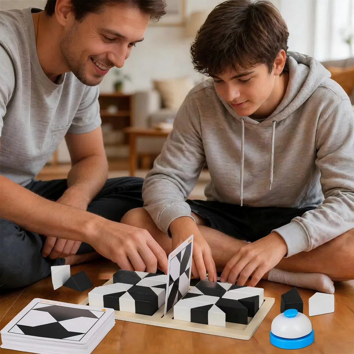 Brain Puzzle Gioco, Puzzle nascosto in legno con 40 Sfide e Snatch Bell, IQ Puzzles Game, Legno Brain Teasers Gioco Puzzle