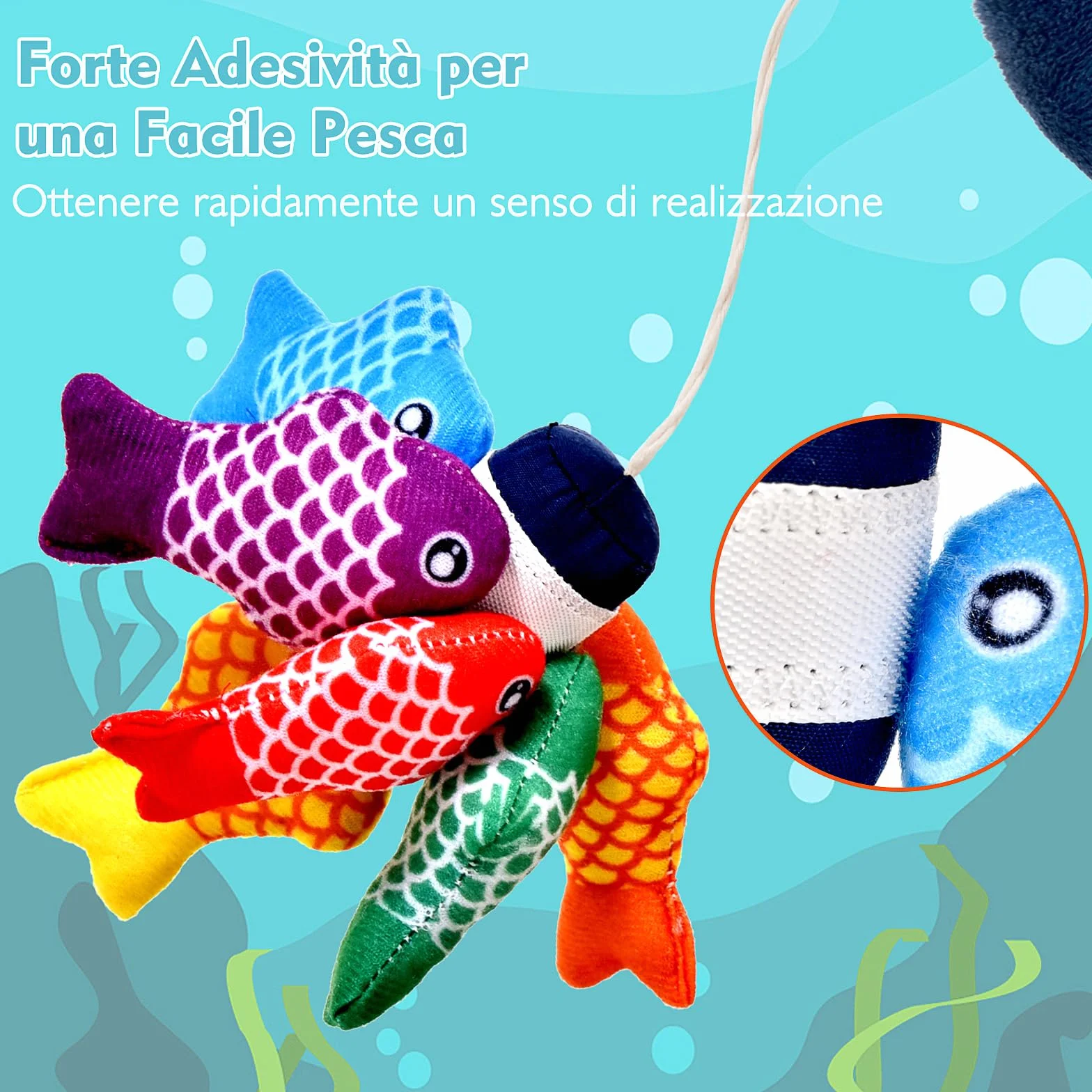 Giochi Bambini 1 Anno 2 Anni, 20PCS Montessori Gioco Pesca Morbidi, Regalo Bambino 6 12 18 Mesi, Interattivi Educativo Giocattoli Bambino
