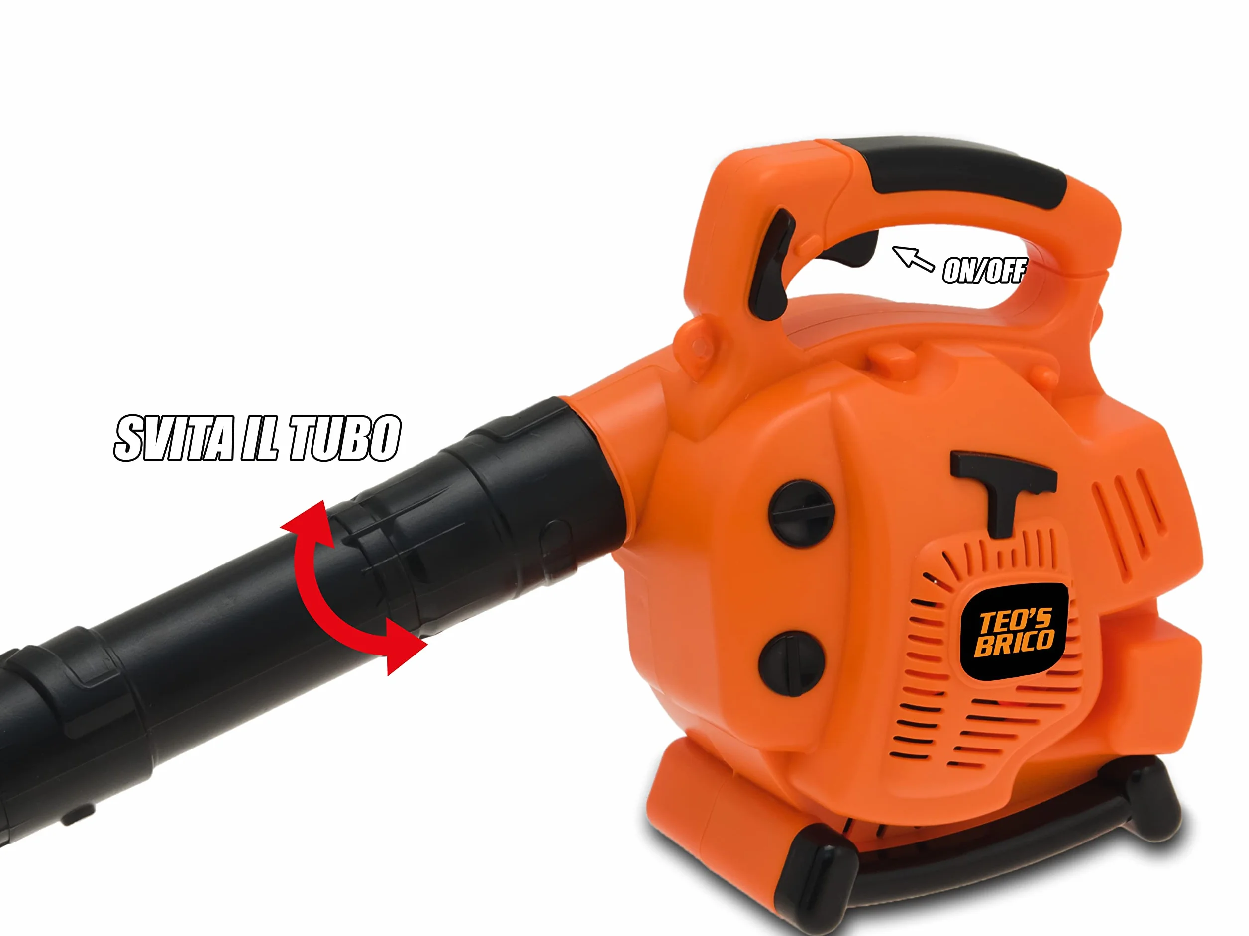 Teorema Giocattoli, Soffiatore Giocattolo per Bambini a Batteria, Gioco da Giardino Educativo e Realistico, Soffiatore Foglie per Bambino, Giochi Giardino Esterni, Tubo Svitabile