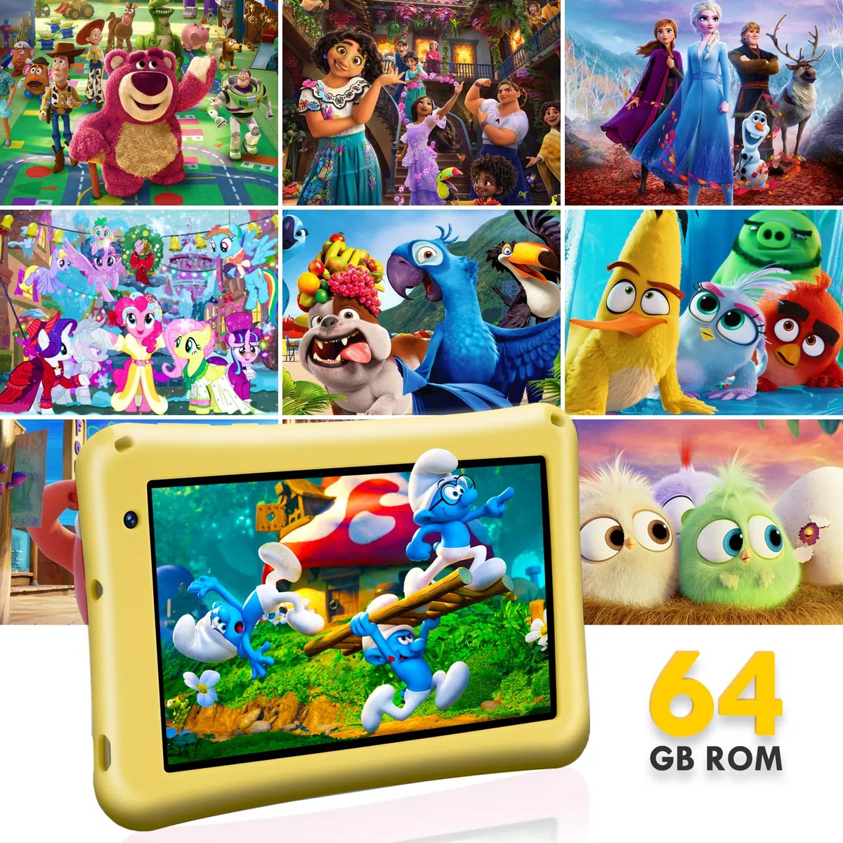 Tablet Bambini 7pollici, Android 13, Octa-Core, 8GB+64GB (esp. 256GB), 5800mAh Batteria, Doppia Cam. 5MP+8MP, Software Bambini