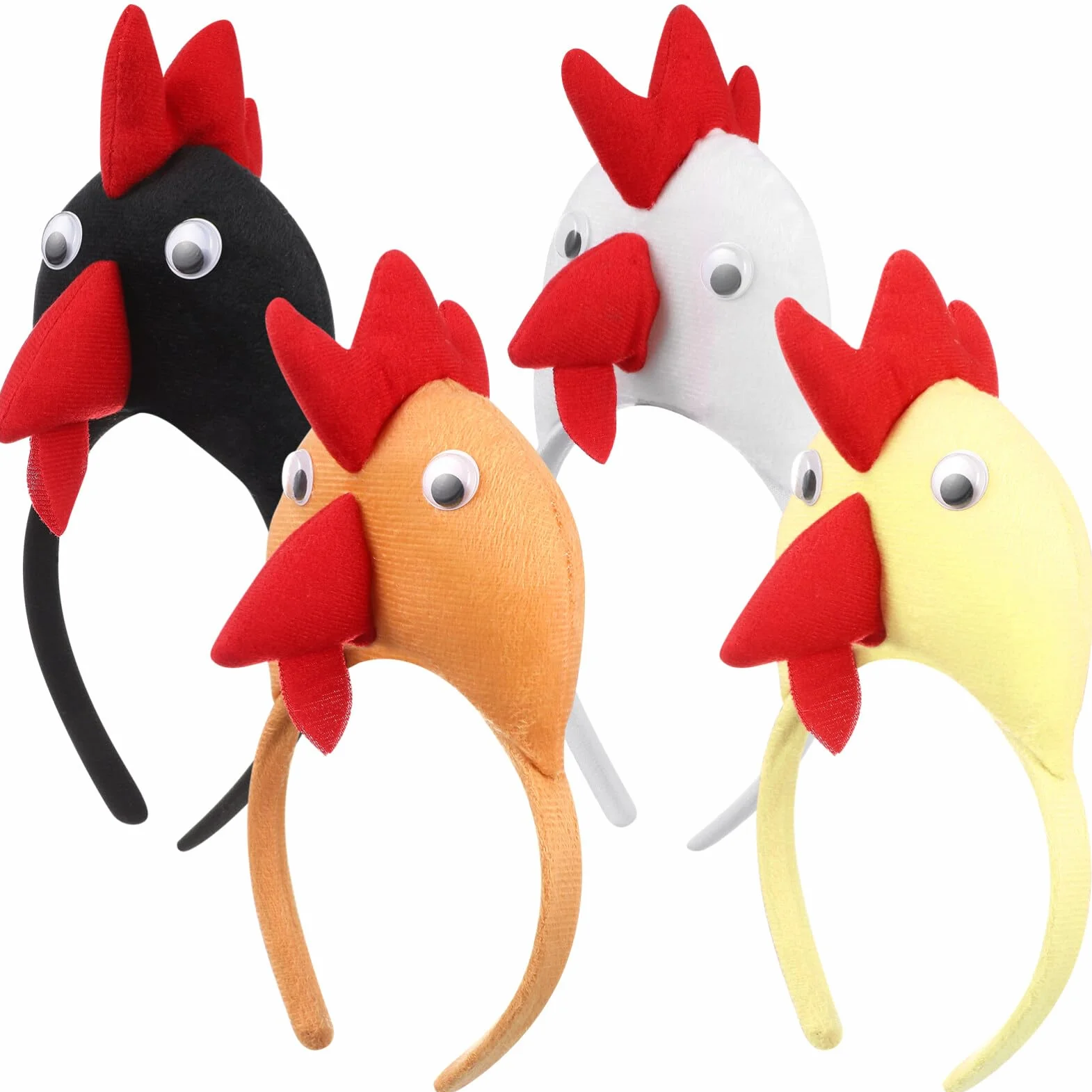 4 cerchietti per capelli a forma di, per Pasqua, per capelli con animali, per travestimenti e cosplay, colore casuale