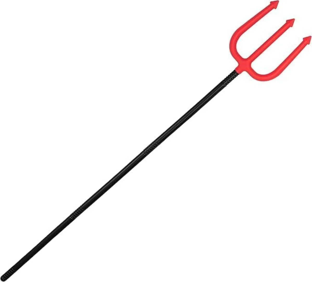 Tridente Diavolo Bambino Halloween. Forcone Diavolo Smontabile in Plastica per Adulti e Bambini, Rosso/Nero, 112 cm
