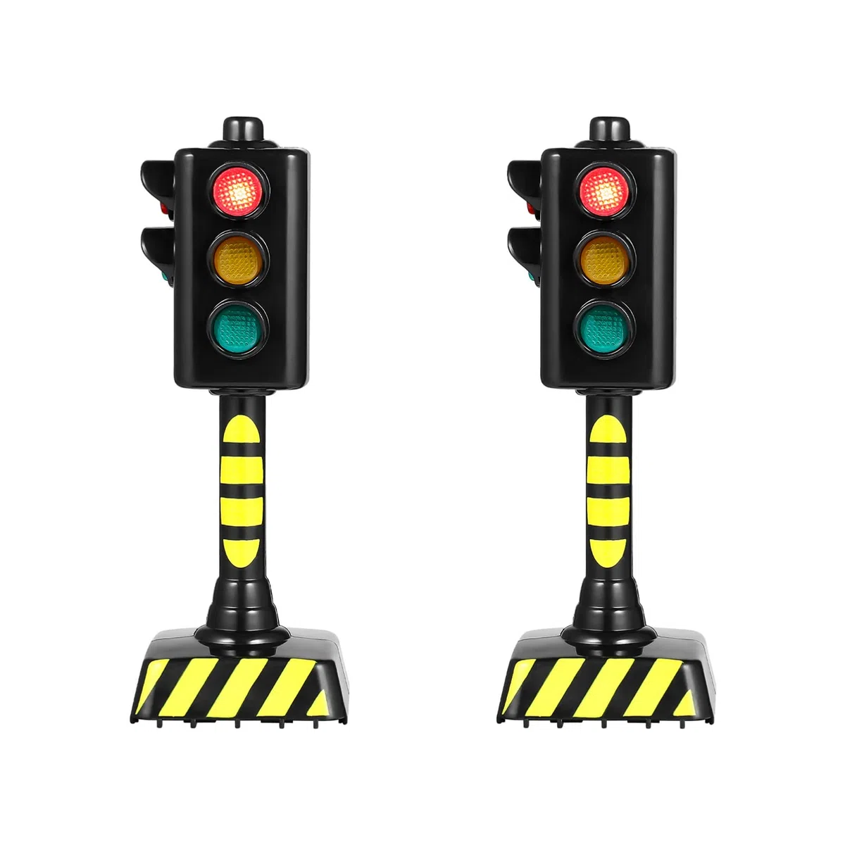 TOYANDONA 2Pcs Semaforo Giocattolo Mini Segnali Stradali Giocattoli Lampada LED Semafori Modello per Bambini Segnali Stradali Educativi Giocattoli