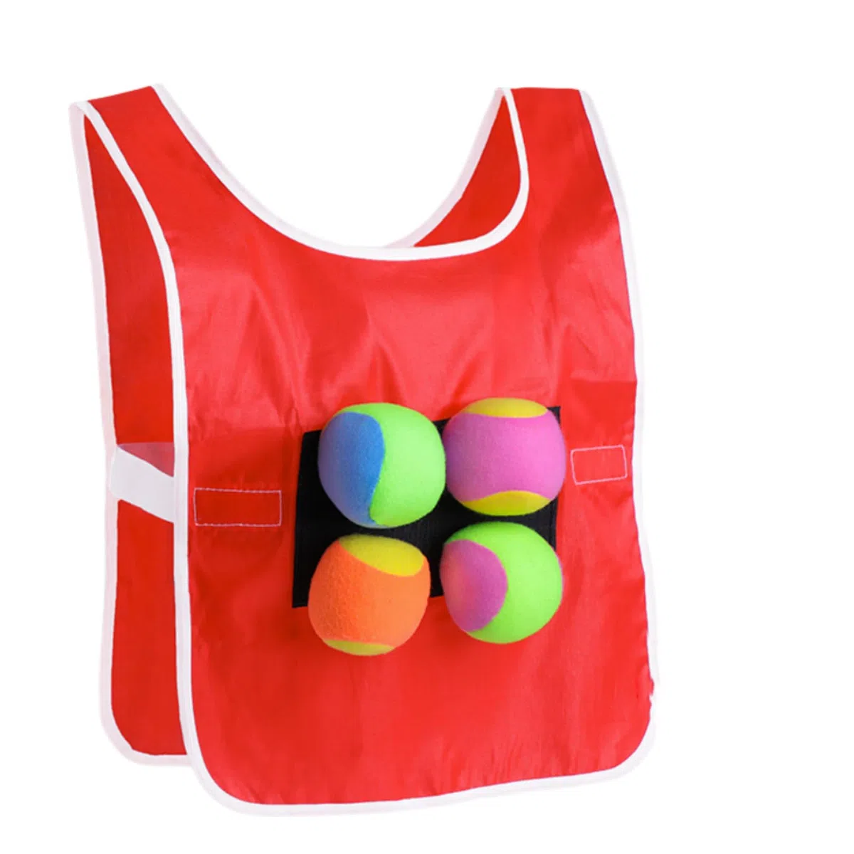 2 Gilet Bersaglio 8 Palle di Cotone Gilet Appiccicosi Giochi Dodgeball Tag Giubbotti Appiccicosi