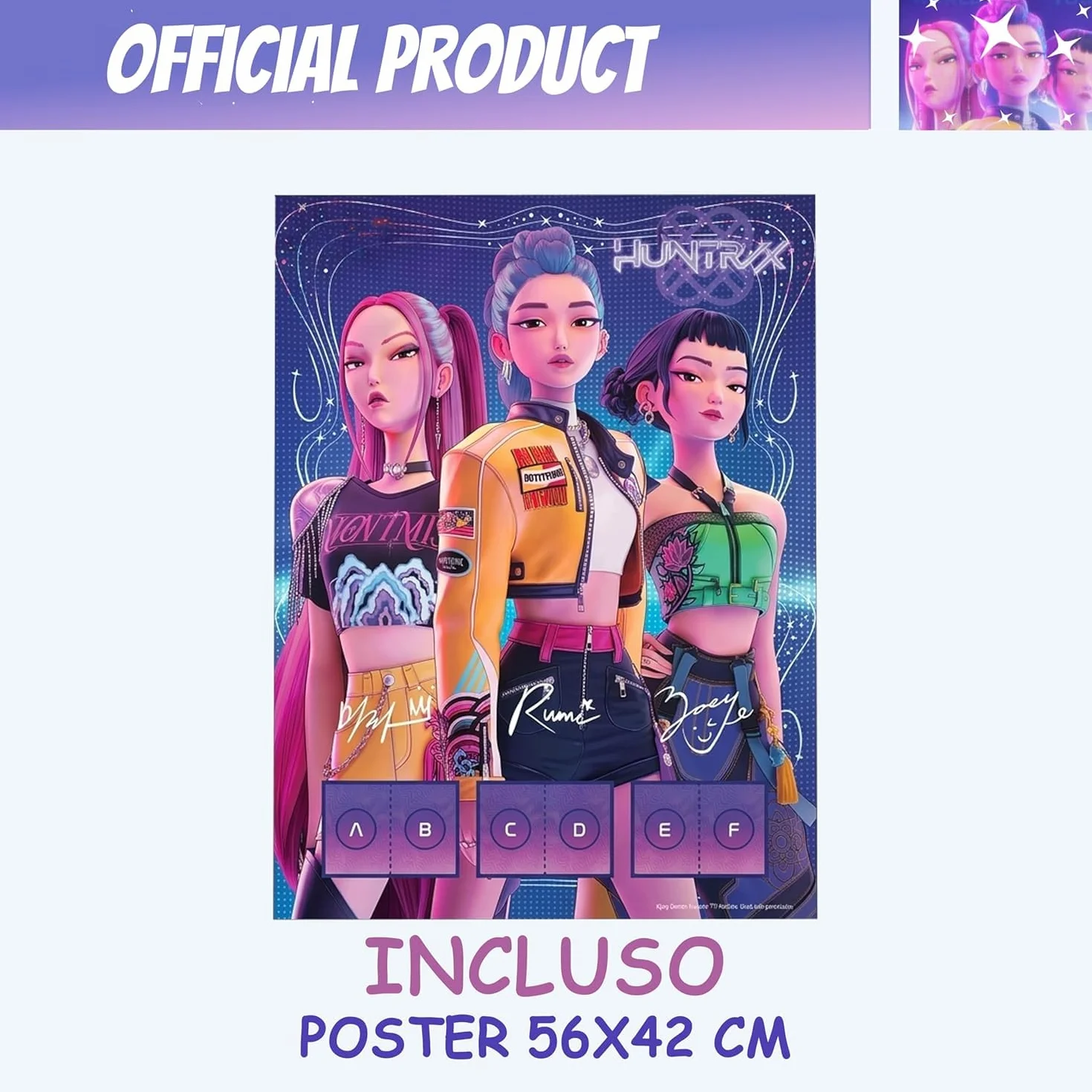 Generico KPOP DEMON HUNTERS Album + 10 Bustine di Figurine + Poster - Premium Starter Pack