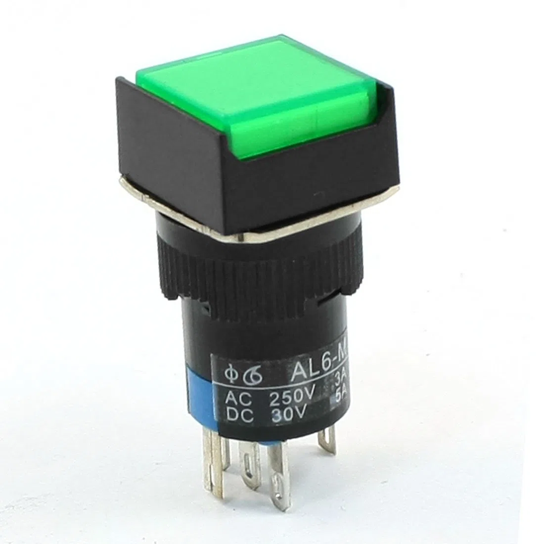 Aexit AC 250V / 3A DC 30V / 5A 1NO 1NC Interruttore a pulsante verde temporaneo 220V ID: 424673
