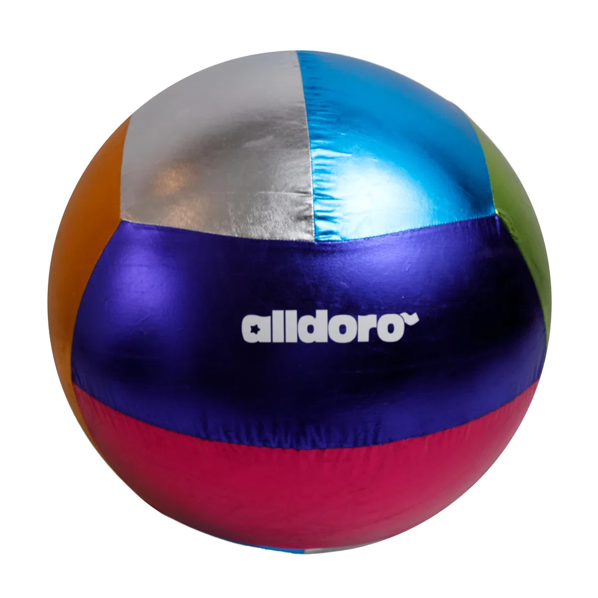 alldoro 60299 Palla metallica XXL, palla per bambini, poliestere/PVC, palla da gioco per bambini da 3 anni, scintillante, scintillante 60 cm